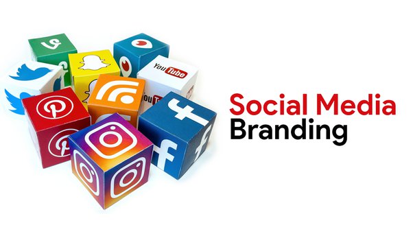 branding through social media showing social media icons