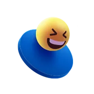 3d smiling imogi on circle