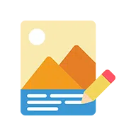 graphic element of content writing on website