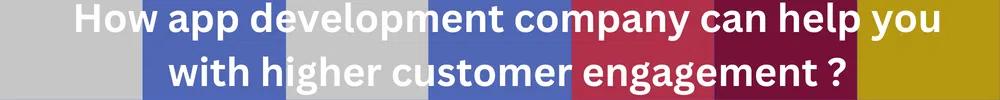 app development company written on different color background